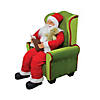 Northlight 32" Santa Claus Sitting in Green Arm Chair Christmas Figure Image 1