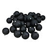 Northlight 32ct Black Shatterproof Matte Christmas Ball Ornaments 3.25" (80mm) Image 1