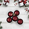 Northlight 32ct Burgundy Red Shatterproof Shiny Christmas Ball Ornaments 3.25" (82mm) Image 1
