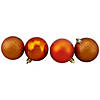 Northlight 32ct Burnt Orange Shatterproof 4-Finish Christmas Ball Ornaments 3.25" (80mm) Image 2