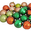 Northlight 32ct Green and Orange Shatterproof 2-Finish Christmas Ball Ornaments 3.25" (80mm) Image 1