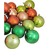 Northlight 32ct Green and Orange Shatterproof 2-Finish Christmas Ball Ornaments 3.25" (80mm) Image 2