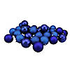 Northlight 32ct Royal Blue Shatterproof 4-Finish Christmas Ball Ornaments 3.25" (80mm) Image 1