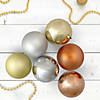 Northlight 32ct Silver  Gold and Almond Shatterproof 2-Finish Christmas Ball Ornaments 3.25" (80mm) Image 1