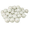 Northlight 32ct White Iridescent Shatterproof Shiny Christmas Ball Ornaments 3.25" (80mm) Image 1