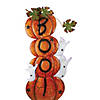 Northlight 33" Orange and Black Stacked Pumpkins Outdoor Halloween Decoration Image 1