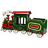 Northlight 34" Green  Red and Gold Metal Train Figurine Tabletop Christmas Decoration Image 1