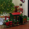 Northlight 34" Green  Red and Gold Metal Train Figurine Tabletop Christmas Decoration Image 1