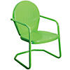 Northlight 34-Inch Outdoor Retro Tulip Armchair  Lime Green Image 1