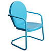Northlight 34-Inch Outdoor Retro Tulip Armchair  Turquoise Blue Image 1