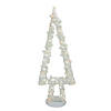 Northlight - 34" Pre-Lit White Battery Operated Glittered Christmas Tree Decor Image 1