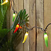 Northlight 35-Count Vibrantly Colored Chili Pepper String Light Set 22.5' Brown Wire Image 1