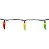 Northlight 35-Count Vibrantly Colored Chili Pepper String Light Set 22.5' Brown Wire Image 2