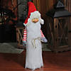 Northlight 35" Red and White Christmas Slim Santa Gnome with White Fur Suit and Red Hat Image 4