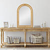 Northlight 36" Arched Lattice Weaved Decorative Wall Mirror Image 1