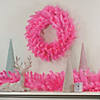 Northlight 36" Pre-Lit Pink Spruce Artificial Christmas Wreath  Pink Lights Image 1