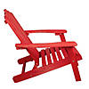 Northlight 36" Red Classic Folding Wooden Adirondack Chair Image 3