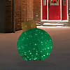 Northlight 38" LED Lighted Twinkling Green Tinsel Onion Ornament Outdoor Christmas Decoration Image 1