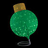 Northlight 38" LED Lighted Twinkling Green Tinsel Onion Ornament Outdoor Christmas Decoration Image 2