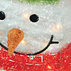Northlight - 38" White and Red Lighted Tinsel Snowman with Wreath Christmas Outdoor Decoration Image 2