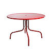 Northlight 39.25-Inch Outdoor Retro Metal Tulip Dining Table  Red Image 1