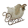 Northlight - 39" Ivory and Brown Sisal Sleigh Outdoor Christmas Decoration Image 1