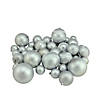 Northlight 39ct Silver Shatterproof 2-Finish Christmas Ball Ornaments 4" (100mm) Image 1