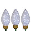 Northlight - 3ct Clear LED Jumbo C9 Bulb Christmas Pathway Marker Lawn Stakes - 3 ft White Wire Image 1