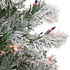 Northlight 4.5' Pre-Lit Flocked Madison Pine Artificial Christmas Tree  Multi Lights Image 2