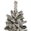 Northlight 4.5' Pre-Lit Flocked Pine Medium Artificial Christmas Tree - Clear Lights Image 2