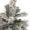 Northlight 4.5' Pre-Lit Flocked Pine Medium Artificial Christmas Tree - Clear Lights Image 3