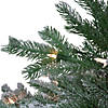 Northlight 4.5' Pre-Lit Flocked Whistler Noble Fir Artificial Christmas Tree - Clear Lights Image 1