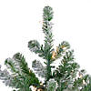 Northlight 4.5' Pre-Lit Full Flocked Natural Emerald Artificial Christmas Tree - Warm Clear Lights Image 2