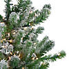 Northlight 4.5' Pre-Lit Full Flocked Natural Emerald Artificial Christmas Tree - Warm Clear Lights Image 3