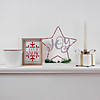 Northlight 4.5" White Metal Gift Box Christmas Taper Candle Holder Image 3
