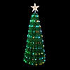 Northlight 4' Green Color Changing Multiple Function Pop Up Artificial Outdoor Christmas Tree Image 1