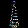 Northlight 4' LED Color Changing Multiple Function Outdoor Spiral Christmas Tree Image 1