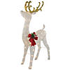 Northlight 4' LED Pre-Lit Glitter Reindeer with Sleigh Outdoor Christmas Decoration Image 3