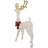 Northlight 4' LED Pre-Lit Glitter Reindeer with Sleigh Outdoor Christmas Decoration Image 4