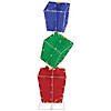 Northlight 4' LED Pre-Lit Tinsel Stacked Gift Boxes Outdoor Christmas Decoration Image 4