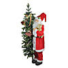Northlight - 4' Musical Animated Santa Claus with Pre-Lit Christmas Tree Decoration Image 1