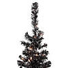 Northlight 4' Pre-Lit Black Artificial Tinsel Christmas Tree  Clear Lights Image 2