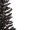 Northlight 4' Pre-Lit Black Artificial Tinsel Christmas Tree  Clear Lights Image 3
