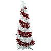 Northlight 4' Pre-Lit Candy Cane Pop-Up Artificial Christmas Tree  Clear Lights Image 1