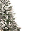 Northlight 4' Pre-Lit Flocked Pine Slim Artificial Christmas Tree  Clear Lights Image 1