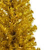 Northlight 4' Pre-Lit Gold Iridescent Tinsel Slim Artificial Christmas Tree - Clear Lights Image 2