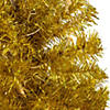 Northlight 4' Pre-Lit Gold Iridescent Tinsel Slim Artificial Christmas Tree - Clear Lights Image 4