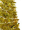 Northlight 4' Pre-Lit Gold Tinsel Pop-Up Artificial Christmas Tree  Clear Lights Image 1