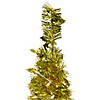 Northlight 4' Pre-Lit Gold Tinsel Pop-Up Artificial Christmas Tree  Clear Lights Image 2