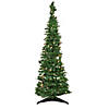 Northlight 4' Pre-Lit Green Tinsel Pop-Up Artificial Christmas Tree  Clear Lights Image 1